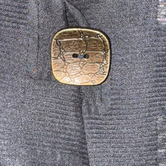 IC COLLECTION Black and Gold Blazer with Artistic Design - Picture 5 of 14